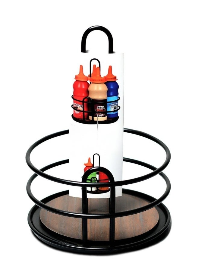 هابي هوم حامل تقديم صوص معدني كبير الحجم بارتفاع 24 سم – تصميم أنيق وعصري لتقديم الصوص والصلصات والمقبلات – مثالي للمطاعم والمناسبات والعزومات، متين وسهل التنظيف - Image 1