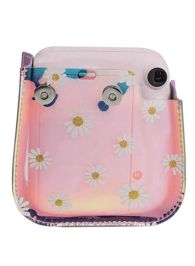 Captaintech Camera Case Compatible For Fujifilm Instax Mini 11, Mini 8, Mini 8+, Mini 9 Camera Bag PVC Protective Cover, with Adjustable Shoulder Strap - Image 4