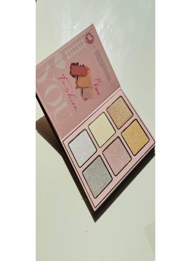 MagicHuda 5 In 1 Makeup Book Kit Highlighter Blush Contour Lip Eyebrow Palette (Glitter And Matte) Eyeshadow Palette All In One Makeup Kit. - Image 5