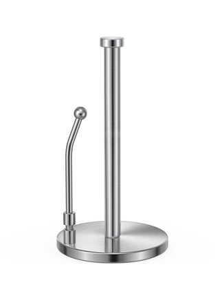 Paper Towel Holder for One Hand Tear, Paper Towel Dispenser Standing Weighted Base Non Slip, Spring Arm Fit Most Size Paper Roll, Stainless Steel Paper Towel for Kitchen Countertop(Silver) - pzsku/Z09F80BF25932048AF970Z/45/_/1717029172/bf646ba1-4292-481a-b532-9107393f84cb