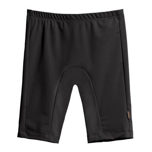 City Threads Boys Girls UPF 50+ Swim Jammer Shorts Comfortable Durable Rash-Free Made in USA, Black, 7Y - Image 1