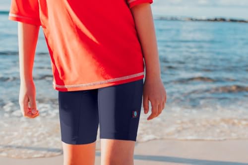 City Threads Boys Girls UPF 50+ Swim Jammer Shorts Comfortable Durable Rash-Free Made in USA, Black, 7Y - Image 2