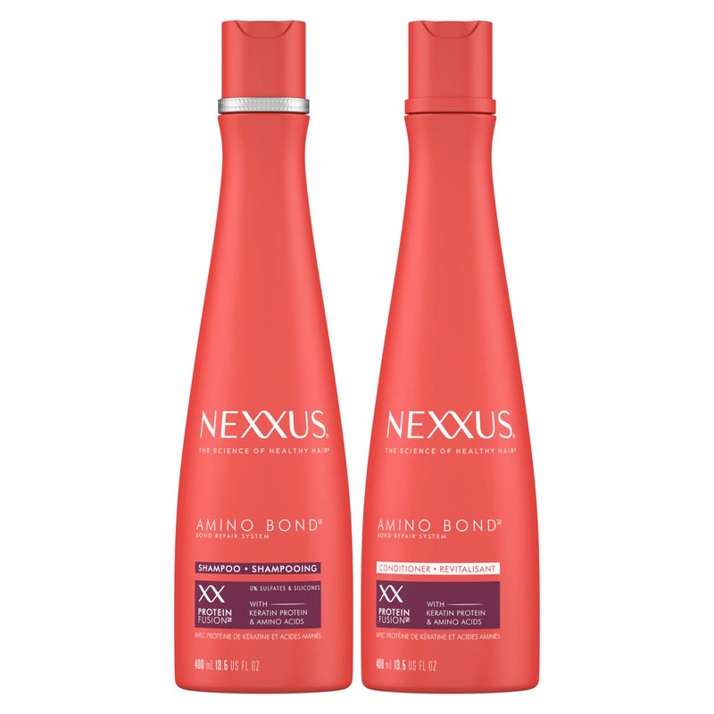 Nexxus Bond Repair Shampoo  Conditioner Bundle Amino Bond 2 Pack for All Types of Damaged Hair with Keratin Protein and Amino Acids 135 oz