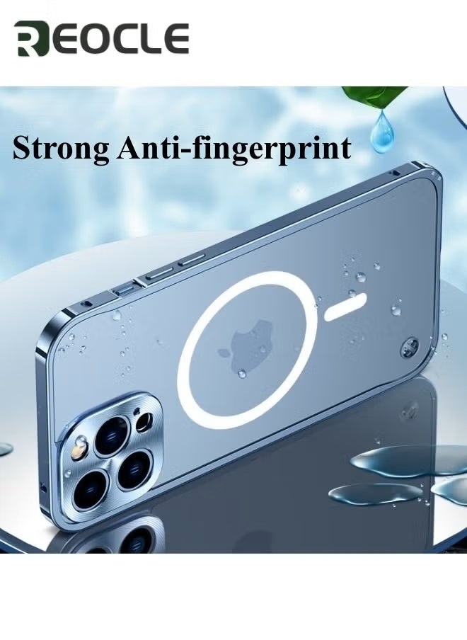 REOCLE Electroplated Case for iPhone 14 Pro Camera Lens Full Protection Compatible with MagSafe Wireless Charging Shockproof Soft TPU Phone Cover - Image 2