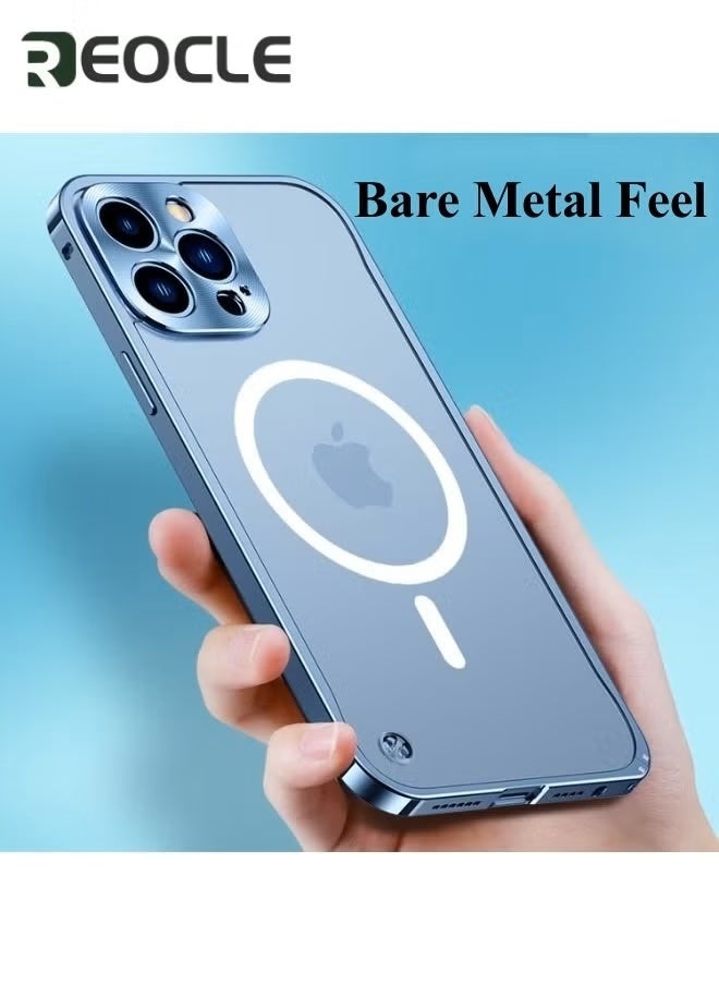 REOCLE Electroplated Case for iPhone 14 Pro Camera Lens Full Protection Compatible with MagSafe Wireless Charging Shockproof Soft TPU Phone Cover - Image 4