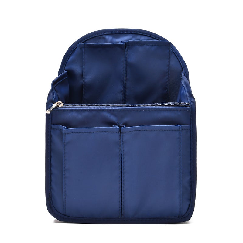 Factory spot direct waterproof twill backpack bag shoulder bag classification storage bag Large A Navy Blue