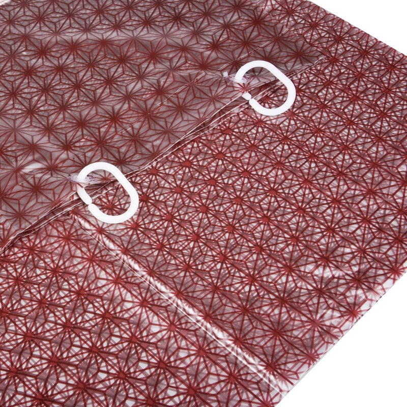 Kuber Industries Kuber Industries Shower Curtain | PVC Shower Curtain with Hooks | Shower Curtain for Bathroom | Self Star Bathroom Shower Curtain | 7 Feet | Pack of 2 | Brown - Image 5