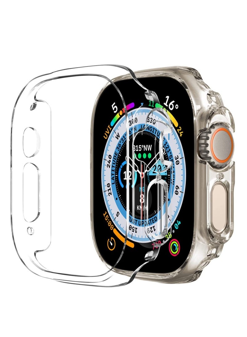 ELTRAZONE 2 Pack Case Compatible with Apple Watch Ultra 49mm, Hard PC Bumper Case All-Around Edge Shockproof Protective Cover Frame  - Image 1