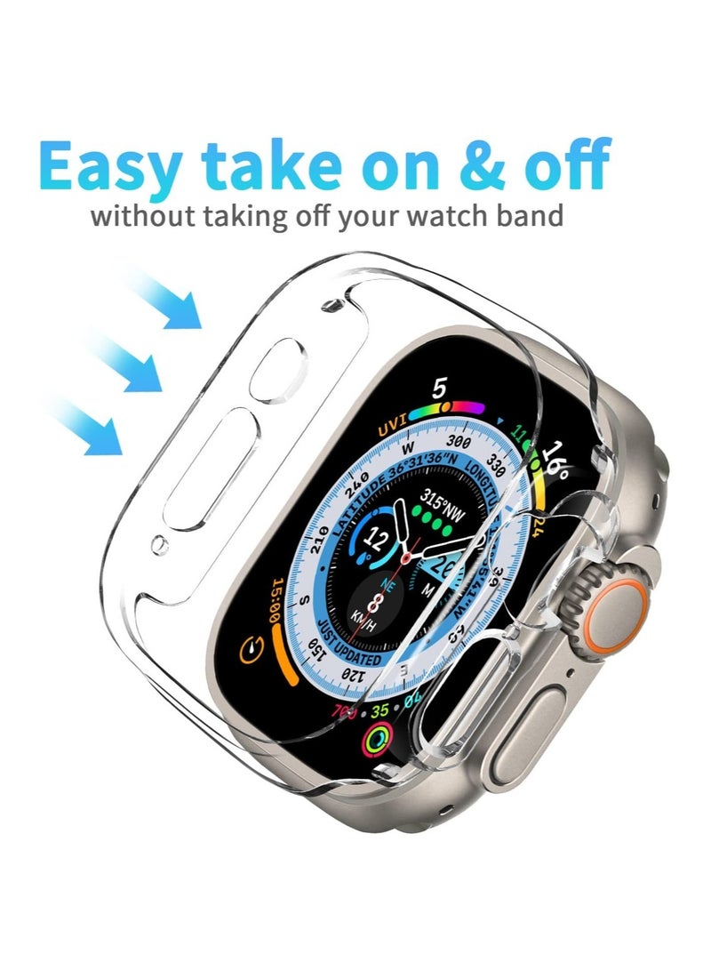 ELTRAZONE 2 Pack Case Compatible with Apple Watch Ultra 49mm, Hard PC Bumper Case All-Around Edge Shockproof Protective Cover Frame  - Image 4