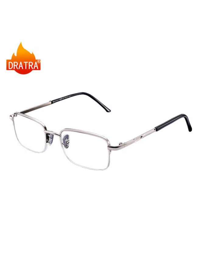 Dratra Hd Reading Gl Resin Lenses Uni Middle-aged And Elderly Fashion Metal Minimalist Frame Business Style - Image 1