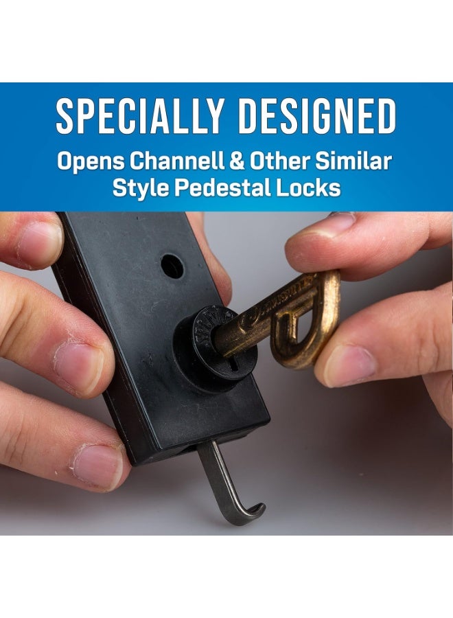 Jonard Tools, TTK-225, P Key, for Self Lock Pedestal Lock, Brass, Gold, 1 Count (Pack of 1) - Image 2