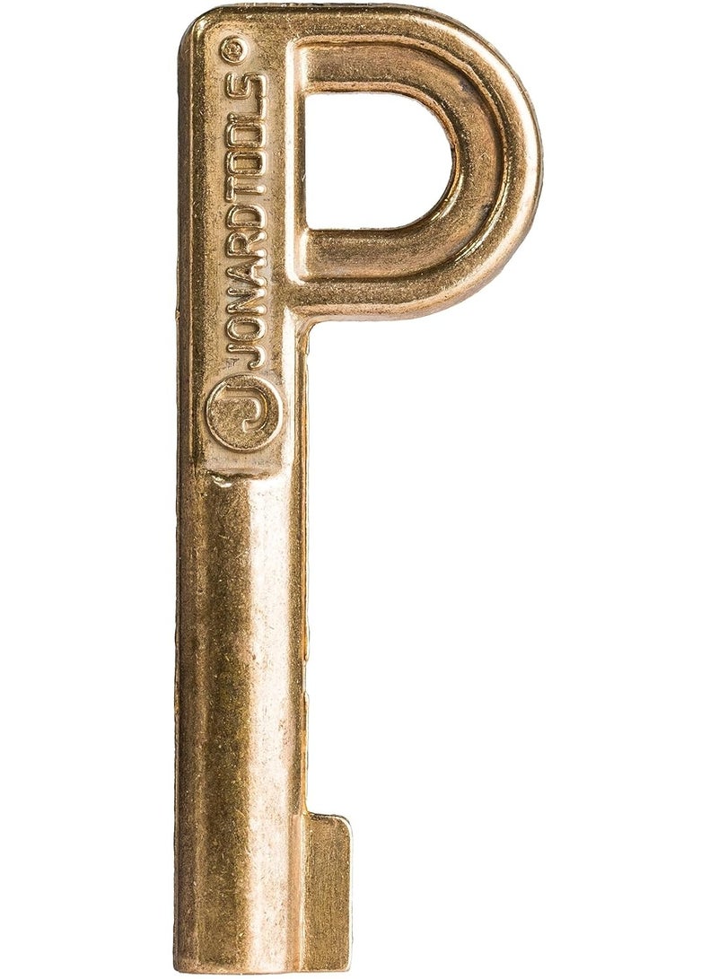 Jonard Tools, TTK-225, P Key, for Self Lock Pedestal Lock, Brass, Gold, 1 Count (Pack of 1) - Image 1