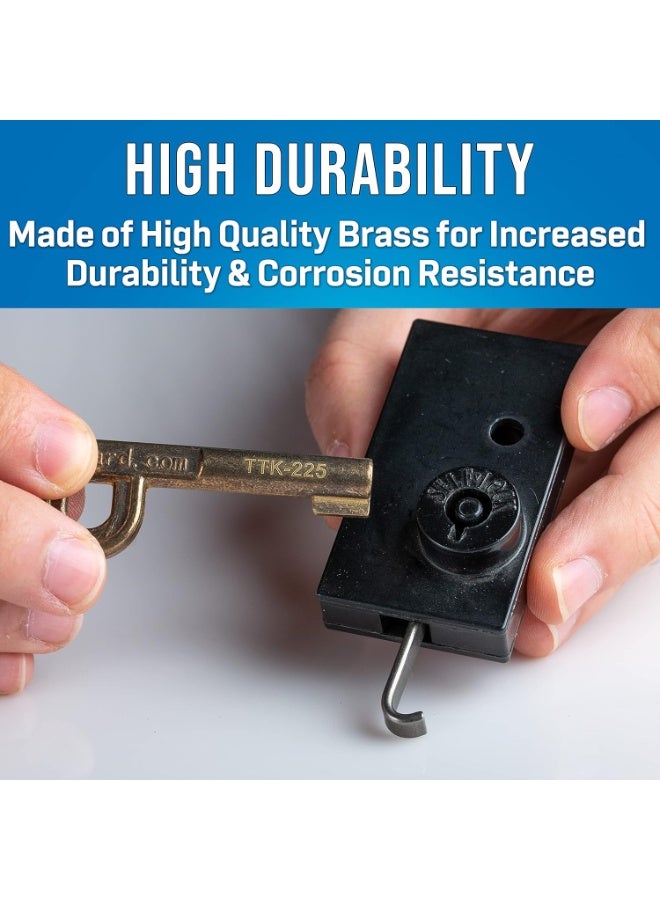 Jonard Tools, TTK-225, P Key, for Self Lock Pedestal Lock, Brass, Gold, 1 Count (Pack of 1) - Image 4