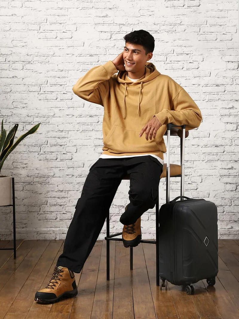 NOBERO  Stylish Oversized Hoodie for Men in Beige for Men | Best Price UAE