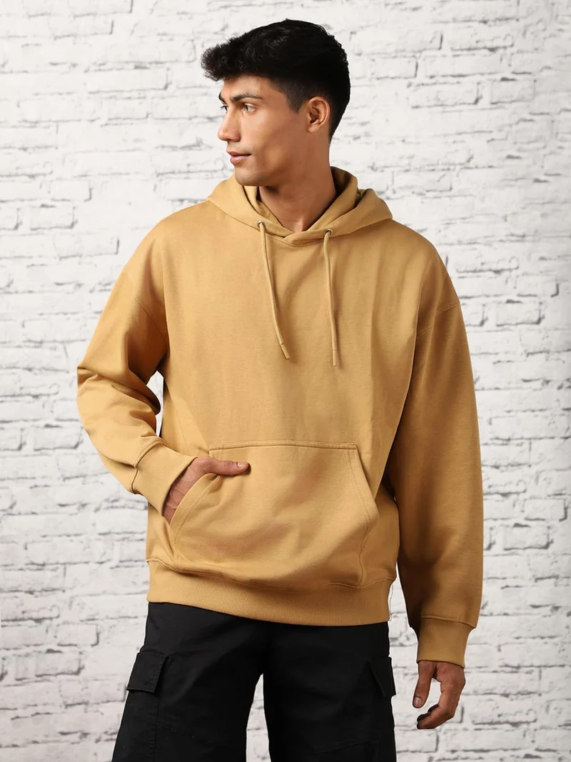 NOBERO  Stylish Oversized Hoodie for Men in Beige for Men | Best Price UAE