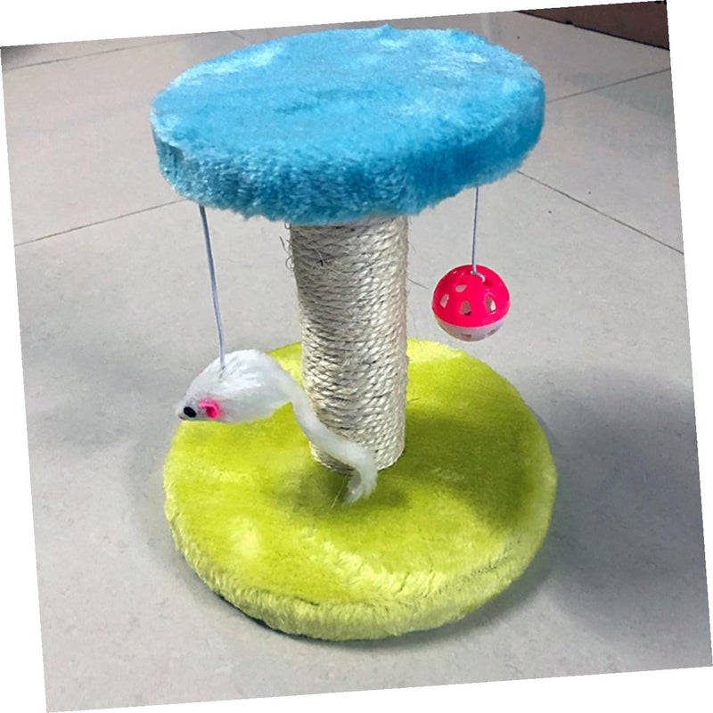 HANABASS Cat Climbing Frame and Scratching Post with Bell Sisal Double-Layer Rope and Hanging Mouse Indoor Cat Exercise Plaything for Kittens and Random Color - Image 4