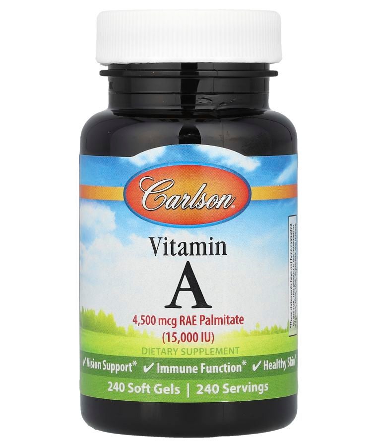 Carlson Vitamin A 4500 mcg RAE (15000 IU) 240 Soft Gels