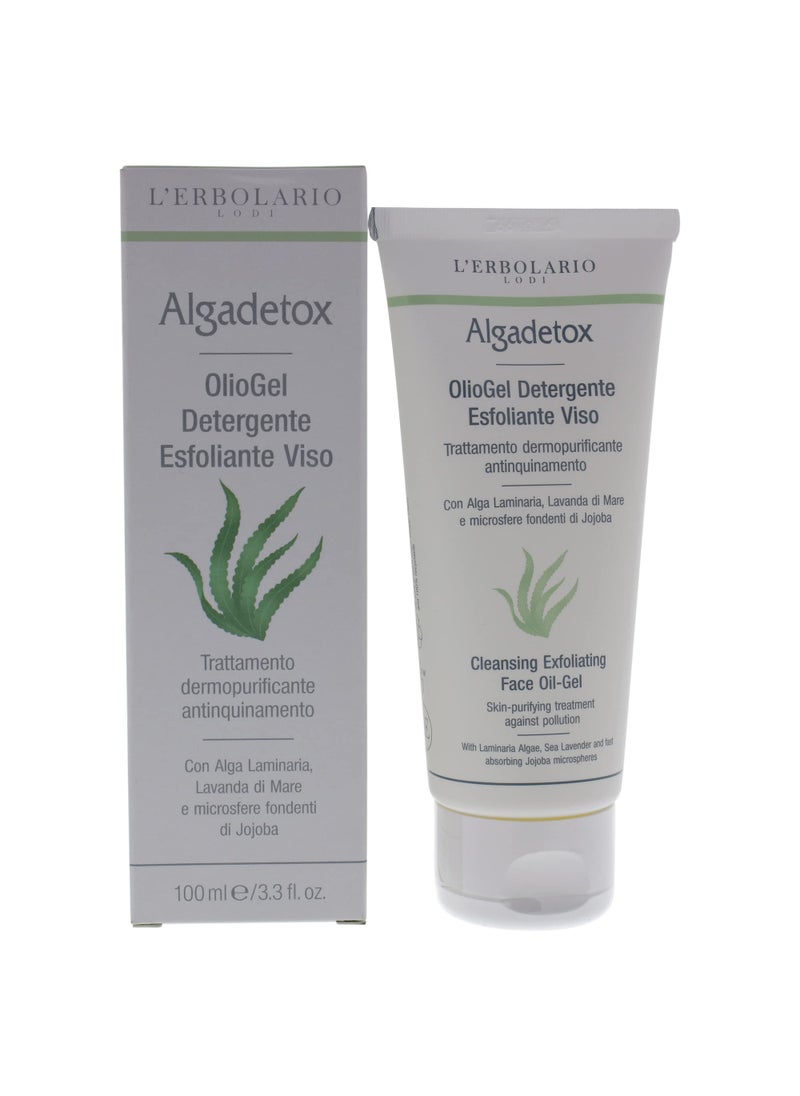 L'Erbolario L'Erbolario Algadetox Cleansing Exfoliating Face Oil-Gel - Skin-Purifying Treatment Against Pollution - Gently And Effectively Cleanses Your Skin - Perfect To Tone, Protect The Face - 3.3 Oz Cleanser 