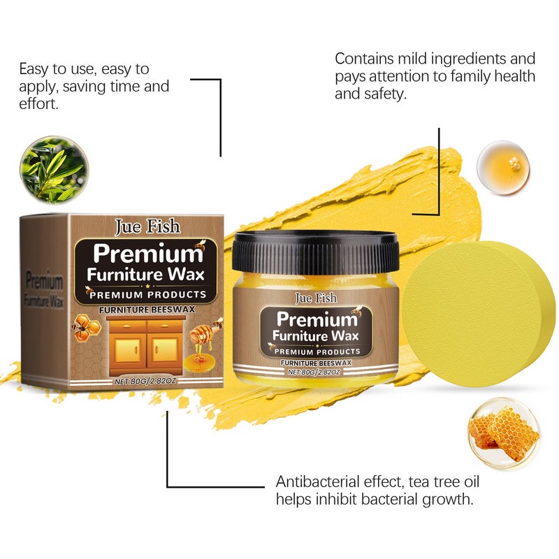Multi-Purpose Beeswax Furniture Maintenance Wax - 80g - Image 4