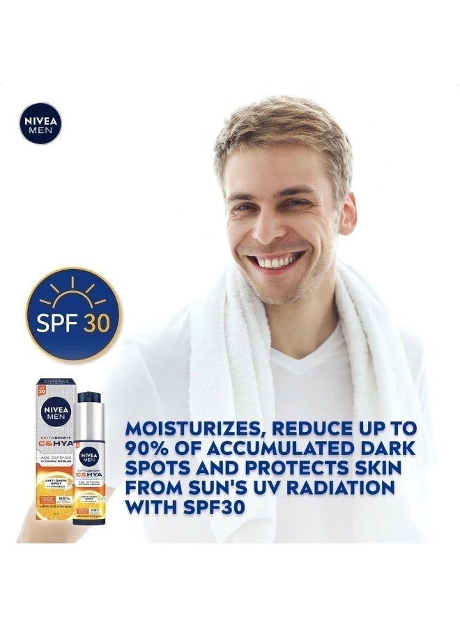 نيفيا للرجال – سيروم فيتامين C&HYA لتفتيح البشرة مع واقي شمس SPF30 (45 مل) - Image 4