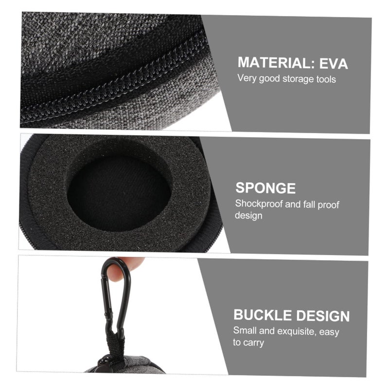 Grey Eva Portable Watch Storage Box Shockproof Travel Case For Watches Earphones - Image 3