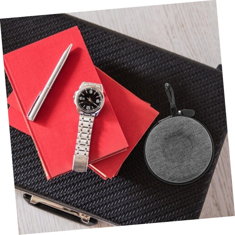 Grey Eva Portable Watch Storage Box Shockproof Travel Case For Watches Earphones - Image 4