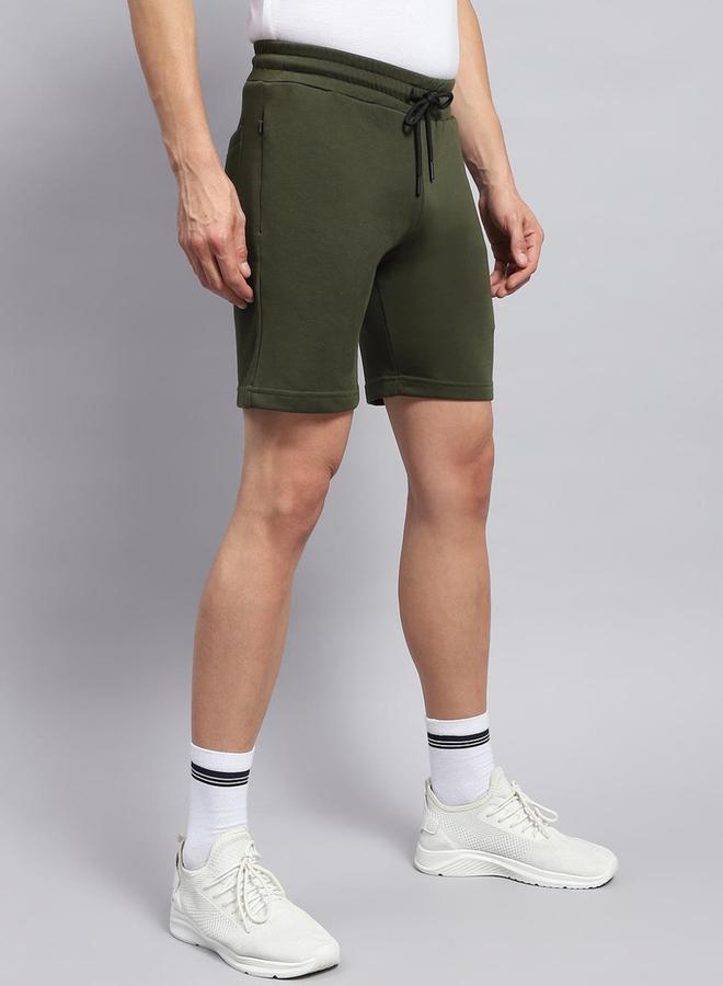 Rock.it Men Green Plain Short Shorts - Image 3