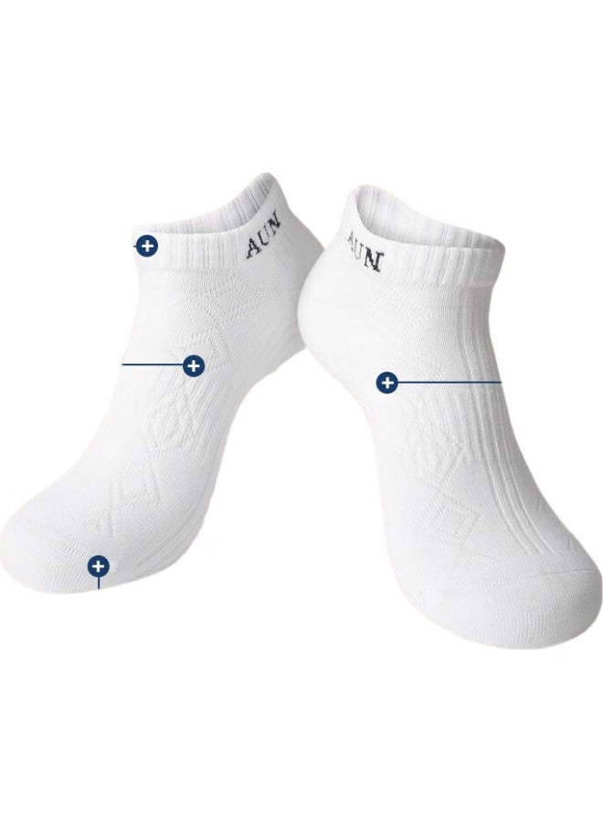 AUN Men'S Socks, Antibacterial Silver Ion, Low-Cut, Solid Color, Casual, Breathable, Athletic Men'S Socks, One Size Fits All - Image 3