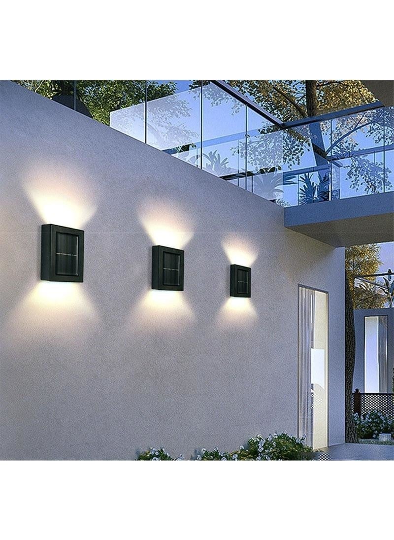 Technosmart 2PCS Modern Solar Double Sided Wall Lamp Solar Powered Lighting Decoration Sconce  - Image 2