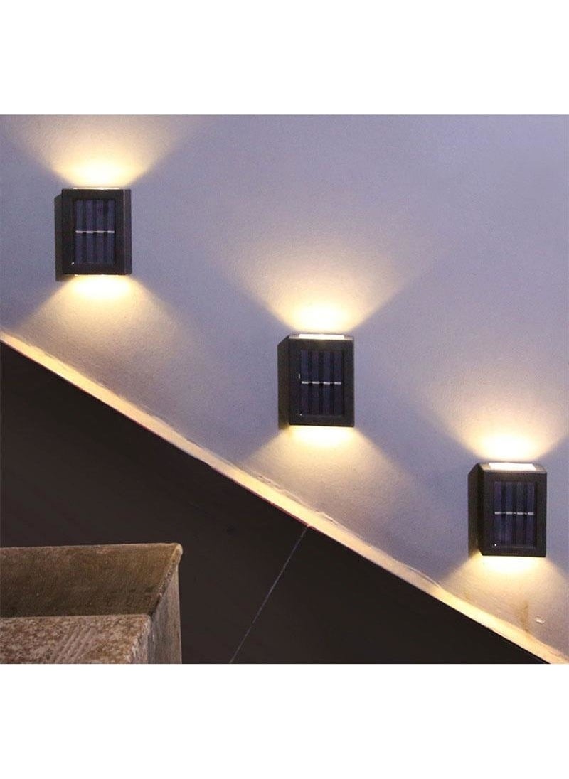 Technosmart 2PCS Modern Solar Double Sided Wall Lamp Solar Powered Lighting Decoration Sconce  - Image 5