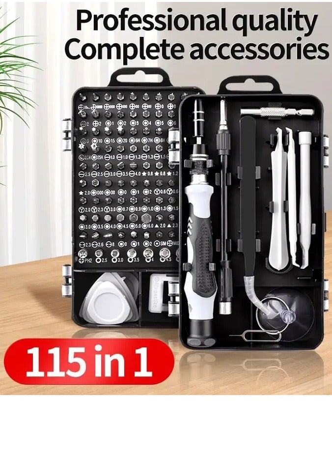 115-In-1 Magnetic Precision Screwdriver Set Black. - Image 2
