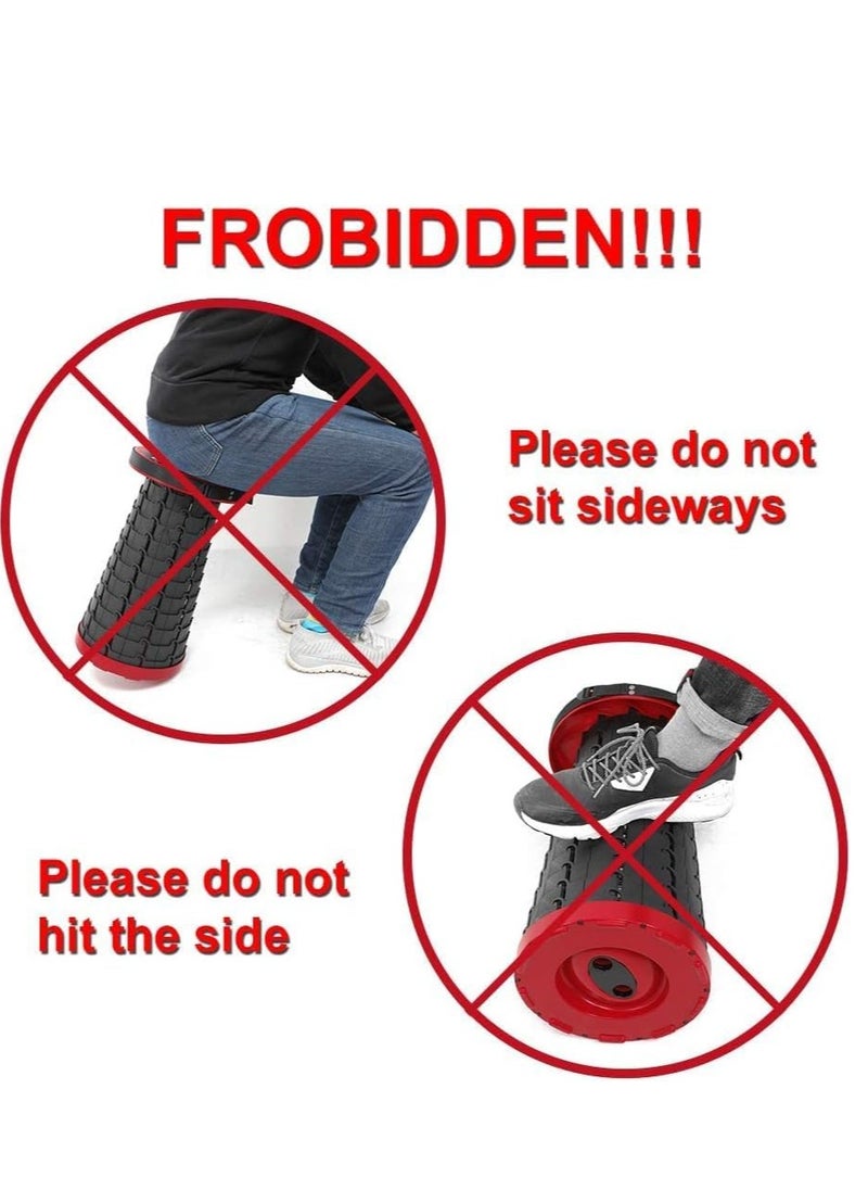 ELTRAZONE Retractable Folding Stools Portable Plastic Stool Travel Seat Telescopic Plastic Stool Shrinkable Camping Fishing Garden Folding Chair Heavy Duty  - Image 4