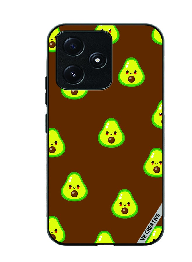 VR CREATIVE Protective Case Cover For Xiaomi Poco M6 Pro 5G Avocado Design Multicolour - Image 1