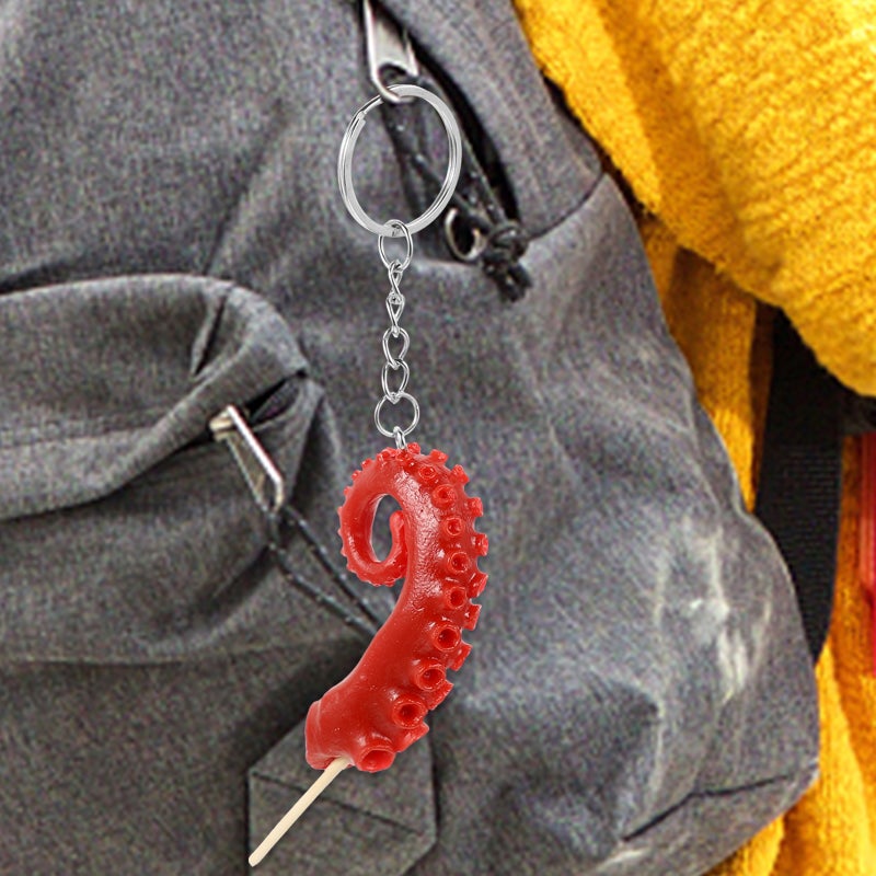 5pcs Simulated Tentacles Key Chain Ornaments Bag Ornaments Bag Hanging Decorations - Image 1
