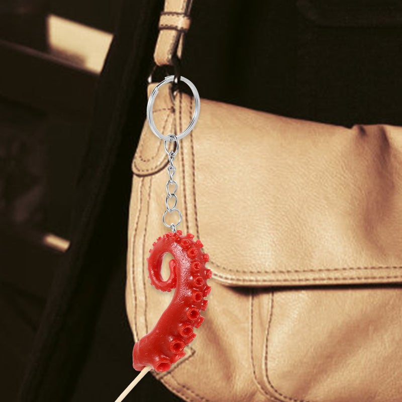 5pcs Simulated Tentacles Key Chain Ornaments Bag Ornaments Bag Hanging Decorations - Image 5
