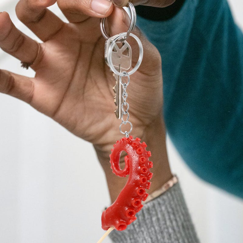 5pcs Simulated Tentacles Key Chain Ornaments Bag Ornaments Bag Hanging Decorations - Image 3