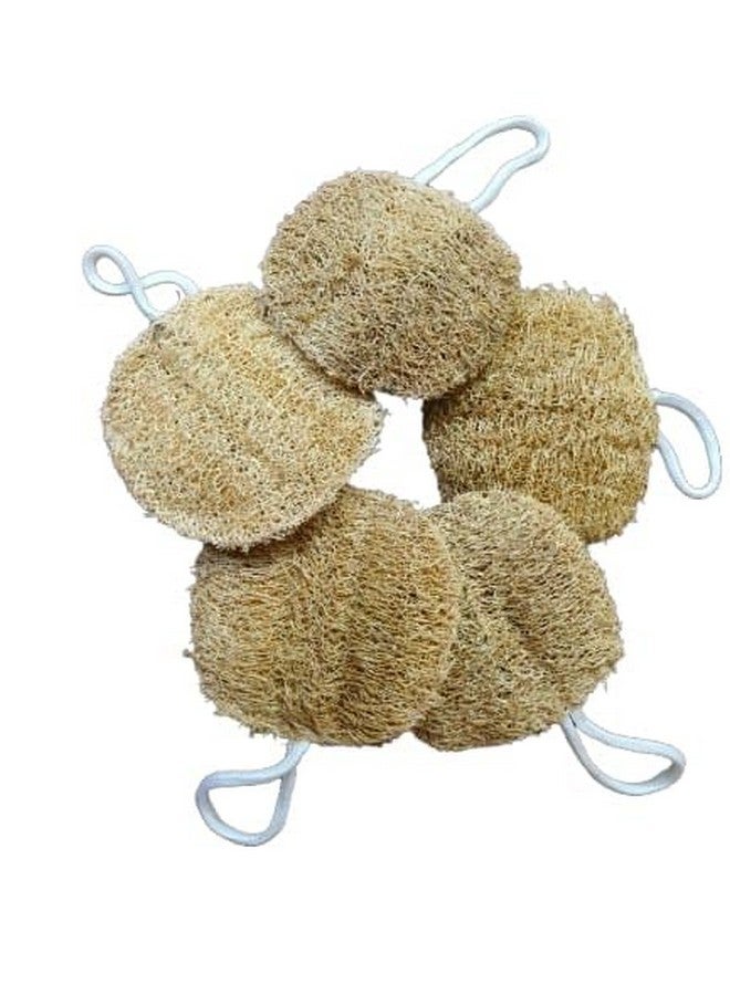 rdassociates ® Round shaped natural Loofah 100% Natural Body Scrubber Loofah for Bathing Pack of 5 - Image 2