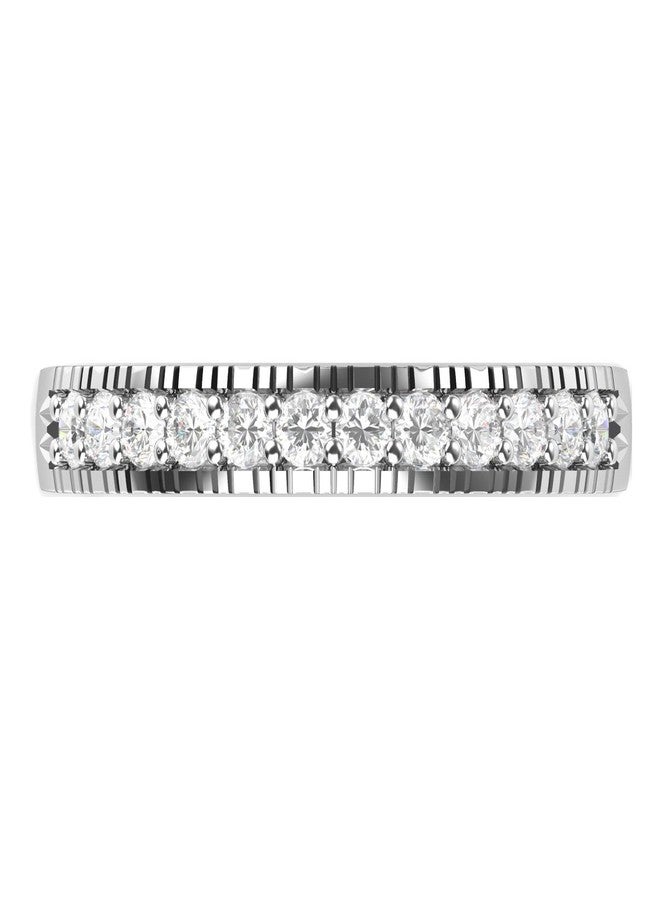 Metal Factory Sz 8 Sterling Silver 925 CZ Cubic Zirconia Wedding Band Ring - Image 3