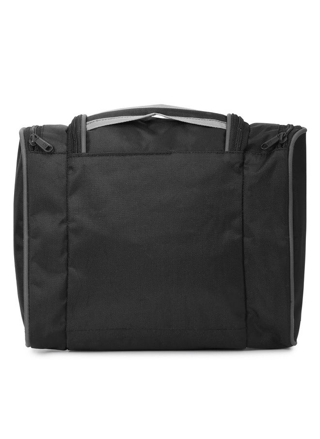 SWISS MILITARY - Swiss Military HandyPro Toiletry Bag for Men, Women| Makeup Pouch for Travelling, Travel Organizer, Water Resistant, Premium Polyester, Durable Zippers, Black, 5L - Image 1