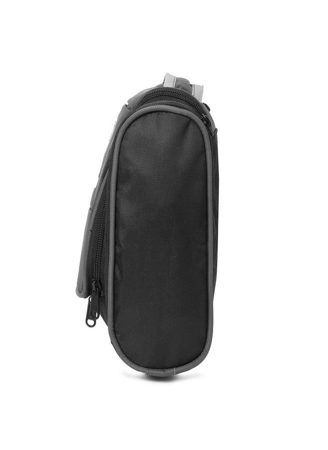 SWISS MILITARY - Swiss Military HandyPro Toiletry Bag for Men, Women| Makeup Pouch for Travelling, Travel Organizer, Water Resistant, Premium Polyester, Durable Zippers, Black, 5L - Image 1