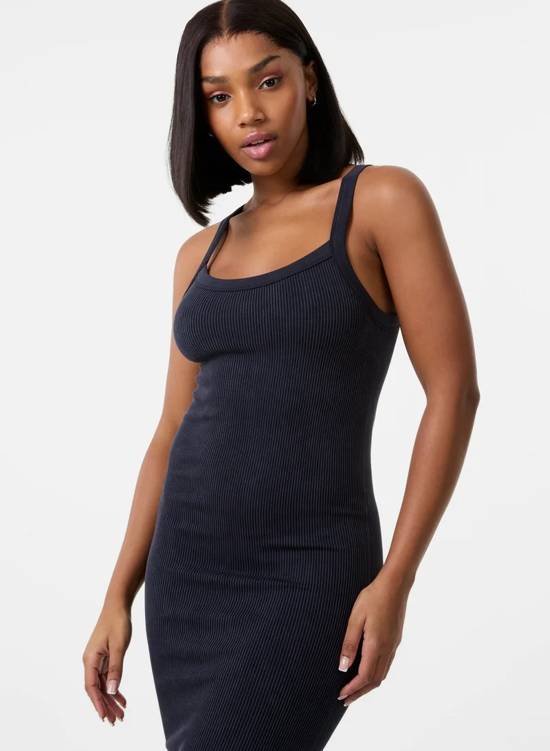 Pink Vanilla  Washed Ribbed Racer Dress for Women | Best Price UAE