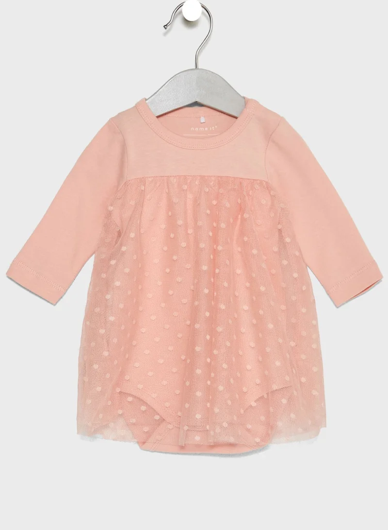 NAME IT Infant Mesh Bodysuit Dress