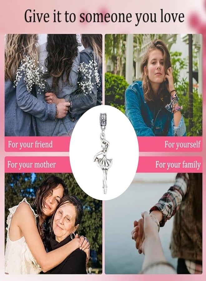 Infinity Collection Ballet Dancer Charm Bead - Silver-Plated Ballerina Dangle Charm - Compatible with Pandora, Troll, Chamilia & European Bracelets - Dance Jewelry & Accessories - Gift for Ballet Lovers & Dancers - Image 3