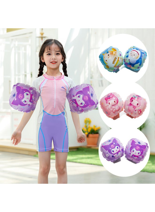 Generic Children's Swimming Arm Ring Water Sleeve Arm Ring Floating Sleeve Arm Sleeve Baby Life-saving Floating Swimming Ring Sleeve Floating Arm Ring-Color:Egg - Image 2