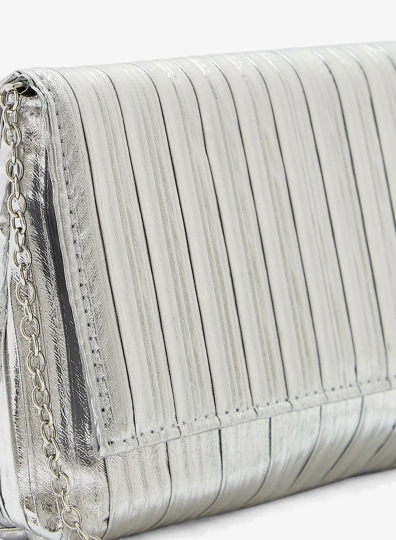 Ella Limited Edition Metallic Ribbed Clutch Bag