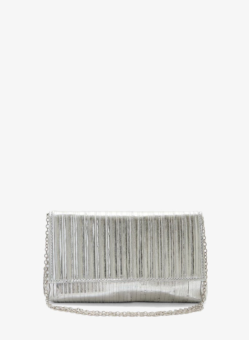 Ella Limited Edition Metallic Ribbed Clutch Bag - Image 1