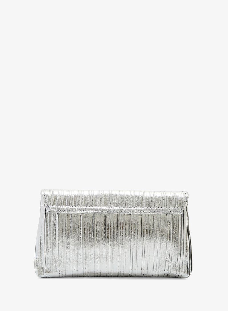 Ella Limited Edition Metallic Ribbed Clutch Bag - Image 2