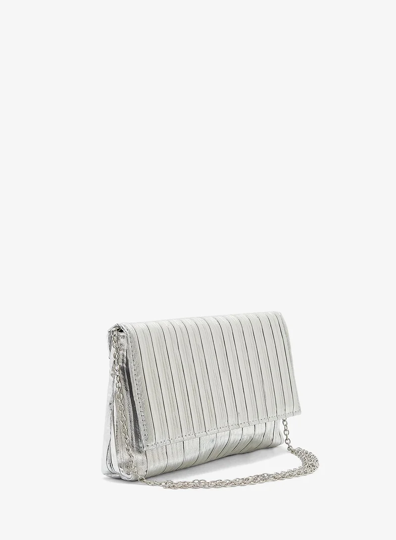 Ella Limited Edition Metallic Ribbed Clutch Bag