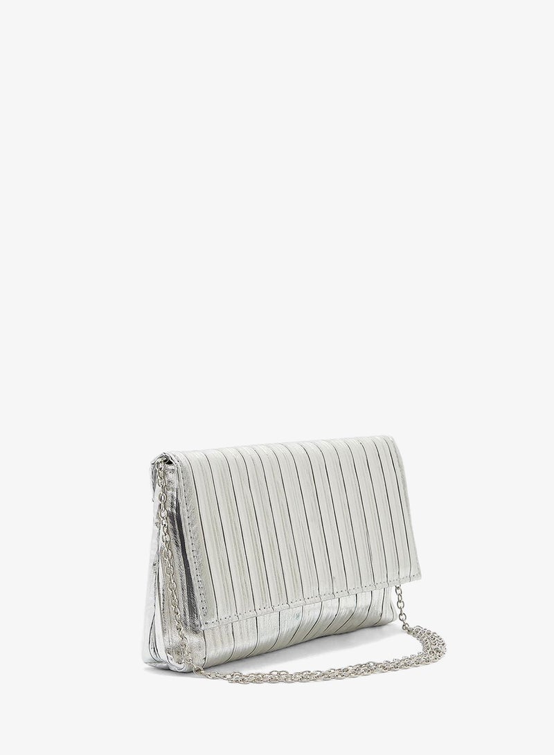 Ella Limited Edition Metallic Ribbed Clutch Bag - Image 3