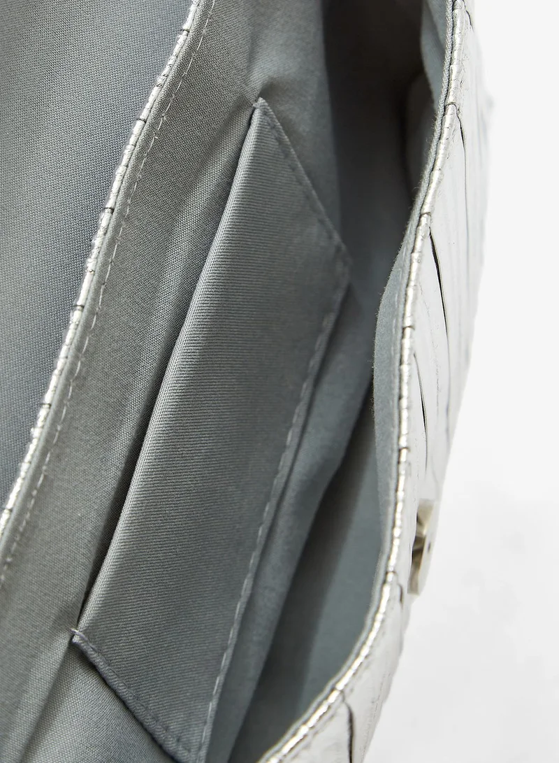 Ella Limited Edition Metallic Ribbed Clutch Bag